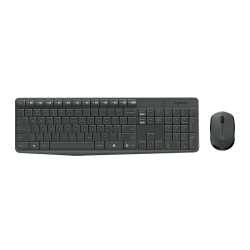 Logitech MK235 Wireless Keyboard and Mouse - Black